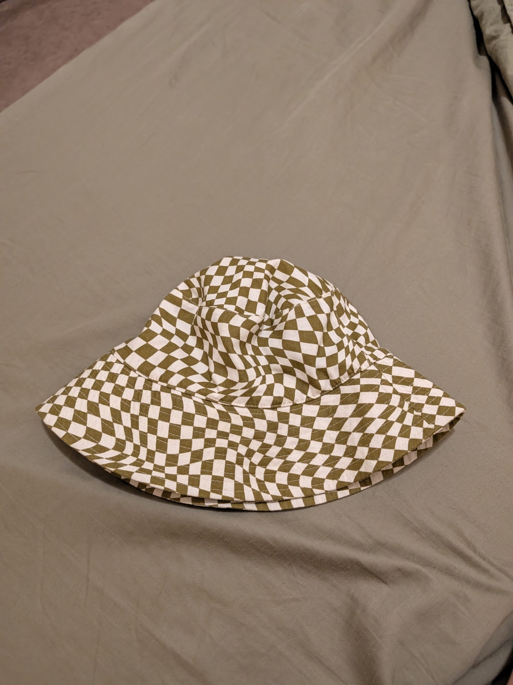 Trippy Checker Bucket Hat